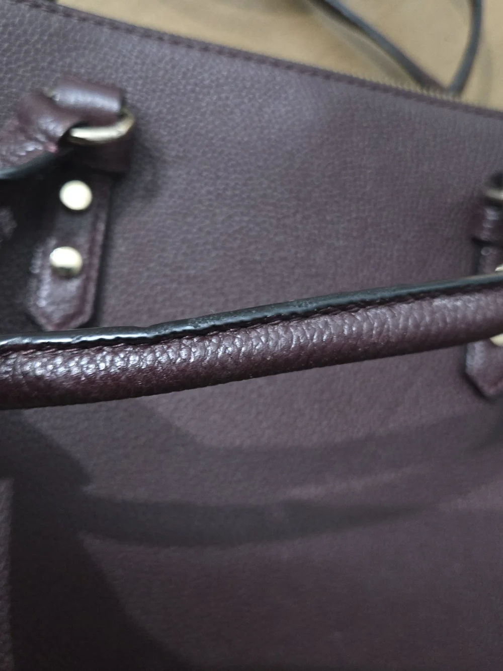 kate spade New York Pebbled Leather Satchel - Deep Burgundy